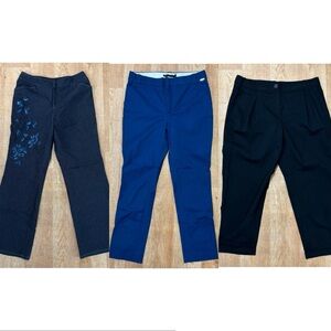 Bundle of 3 trousers, assorted brands J Crew, Zara, Bandolino